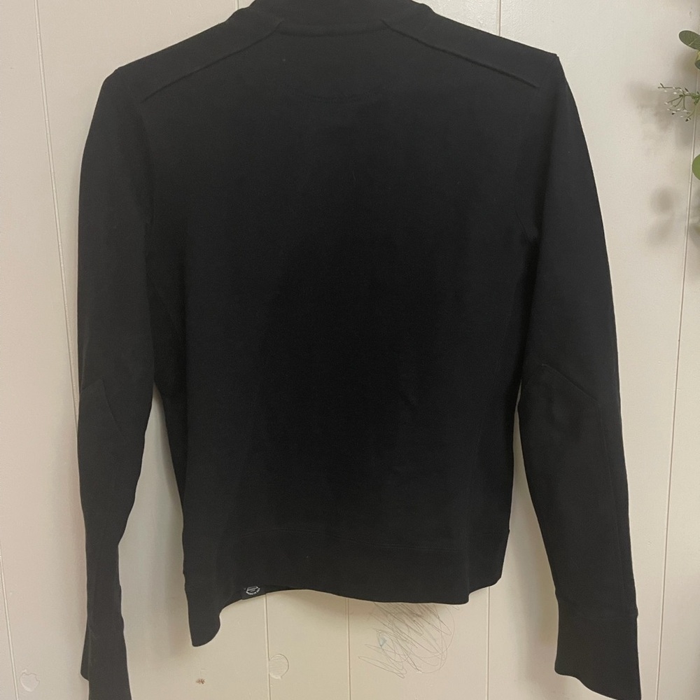 American Giant Women's Black Zip Front Bomber Jacket made in USA - Picture 3 of 10